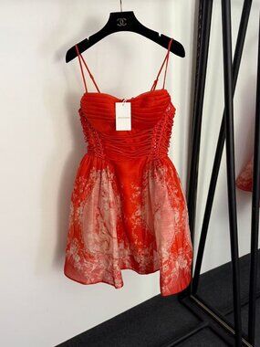 Zimmermann strapless camisole puffy dress short skirt